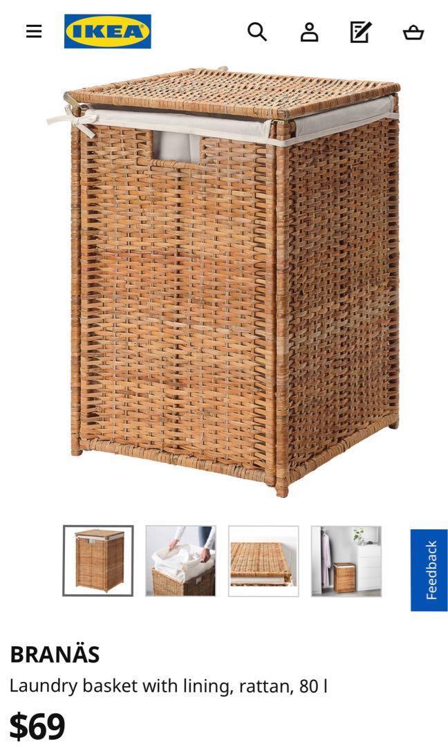 IKEA Branas laundry basket, Furniture & Home Living, Home Improvement & Organisation, Storage
