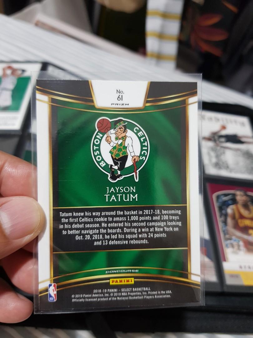 Jayson Tatum select Silver (Category: Raw Singles) located in Manila. Submitted by loopermd (Listing ID 1019442037, Image 2). Description: Jayson Tatum 2nd year Select Silver 5000 only (neg) Invest Card is very clean. No issues VERY GOOD centering. Gradable Tatum going Up! Buyer pays shipping.