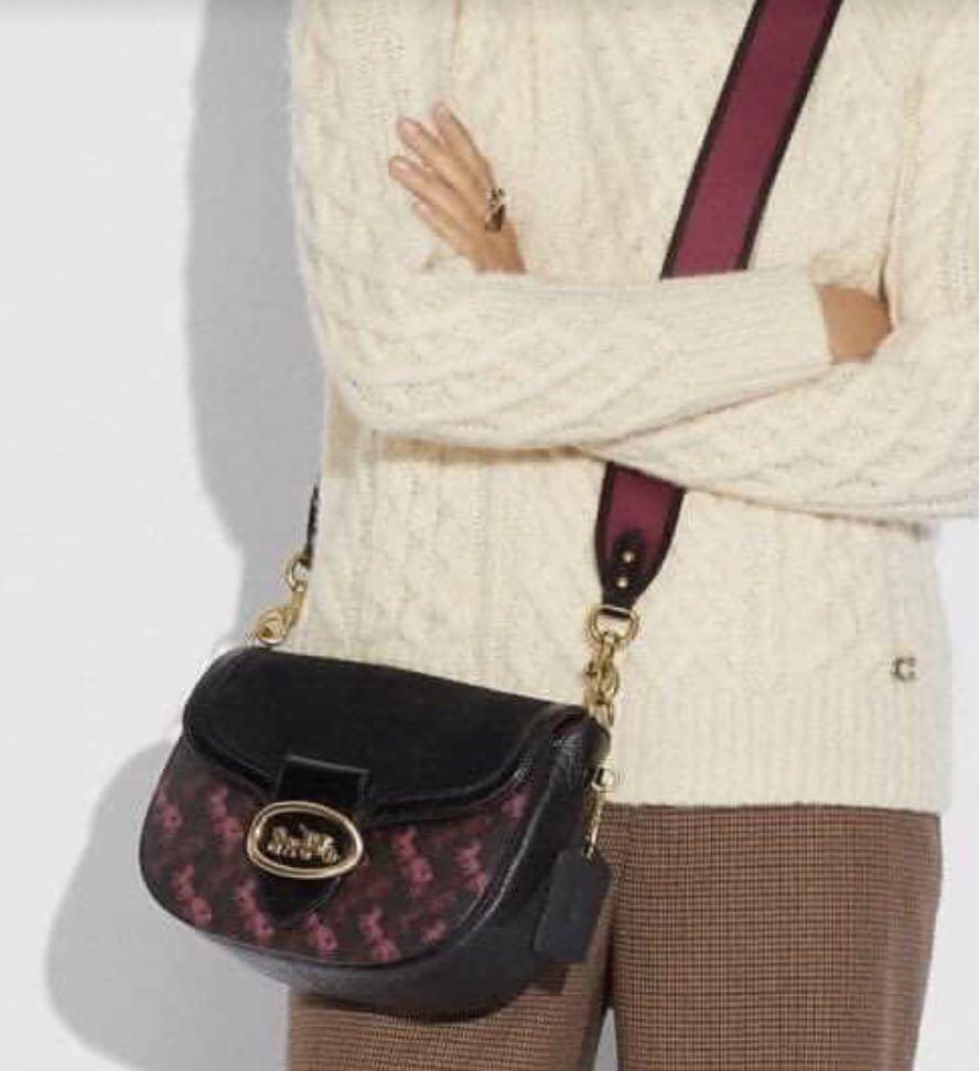 Kat saddle bag 20 with horse and carriage print shop