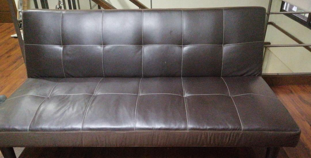 Leather Sofa Bed Dark Brown, Dark Brown Leather Couch Bed