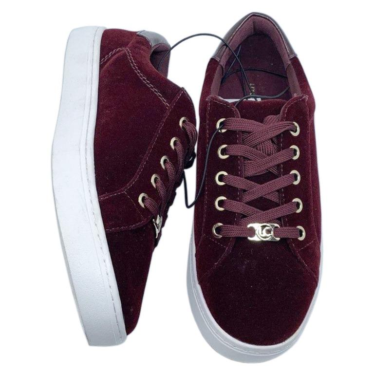 LIZ CLAIBORNE Warwick Velvet Sneakers Burgundy Women s Fashion Footwear Sneakers on Carousell