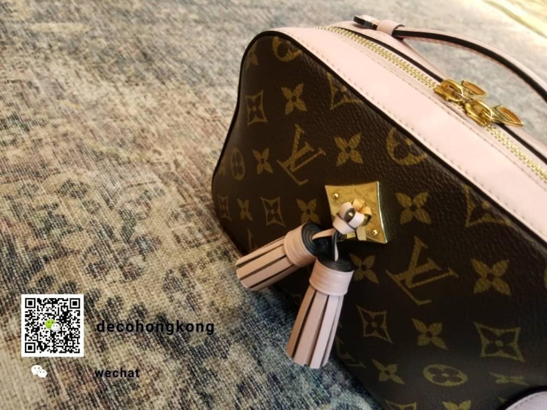LV Pink/Monogram Saintonge Bag, 名牌, 袋 & 銀包 - Carousell