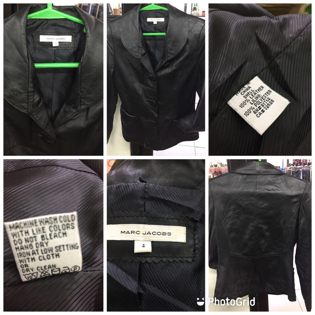 marc jacobs leather jacket womens
