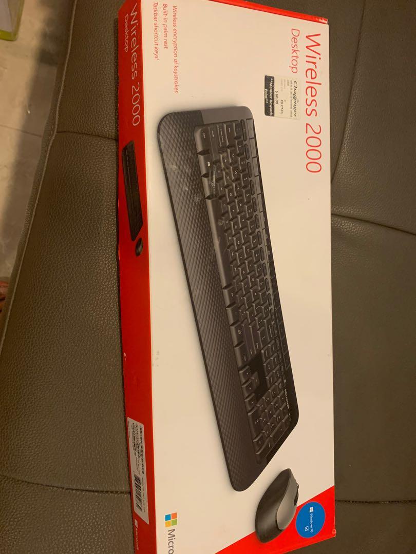 Microsoft 2000 wireless keyboard mouse set, Computers & Tech, Parts