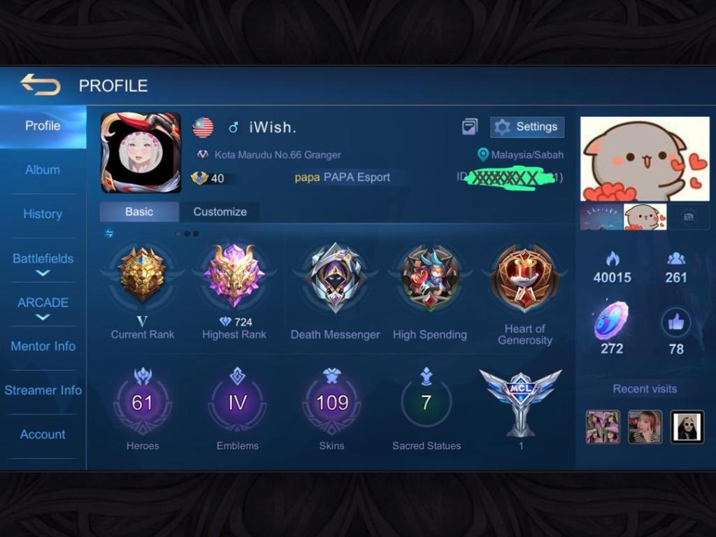 Mobile Legends Account Fanny Lightborn Mpl Acc Video Gaming Video Games On Carousell