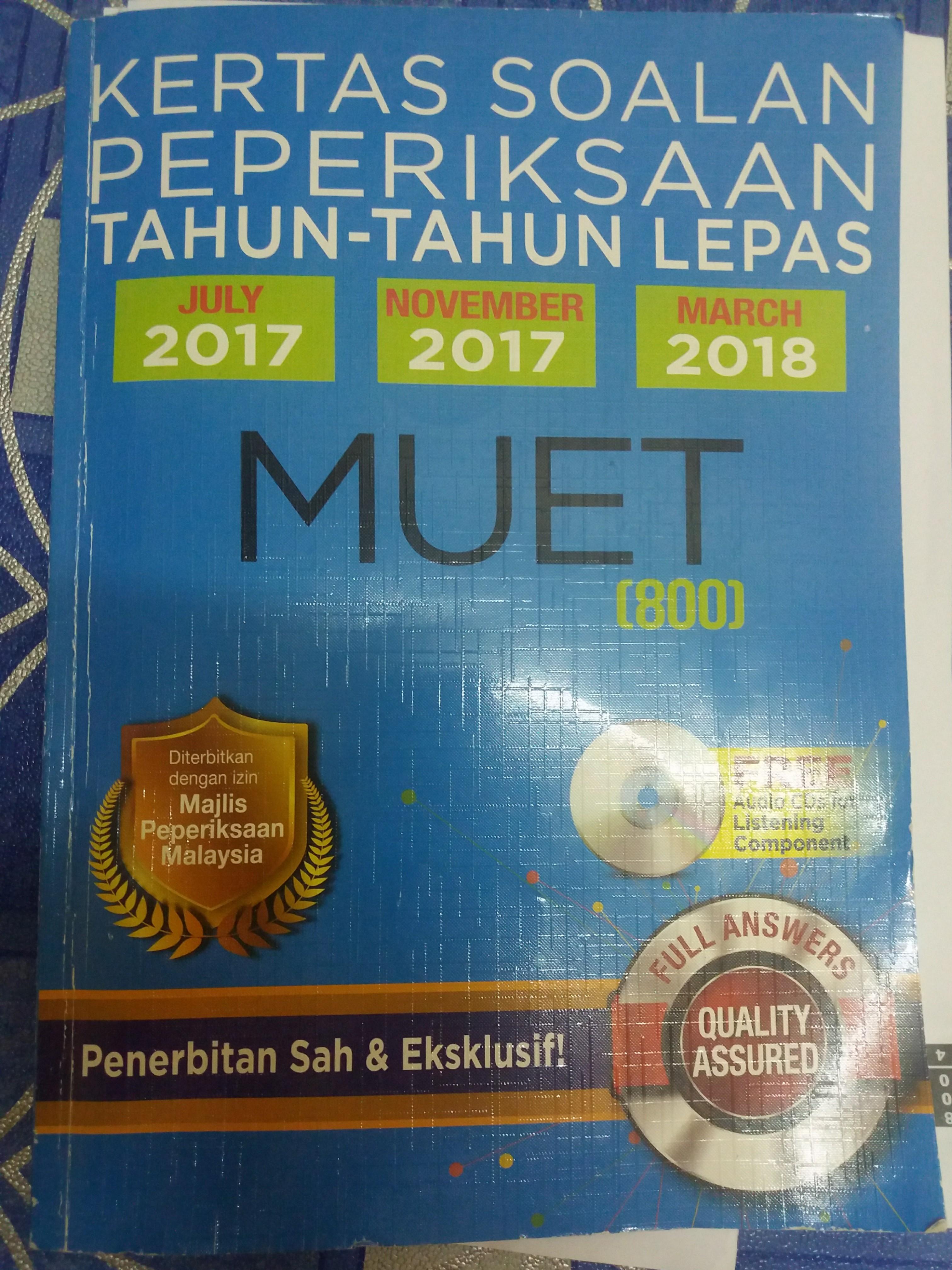 Muet Past Year Questions Books Stationery Books On Carousell