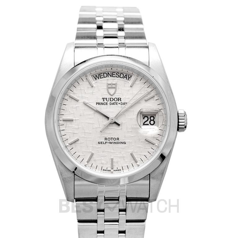 NEW Tudor Prince Date Day Automatic Silver Linen Dial Men s Watch