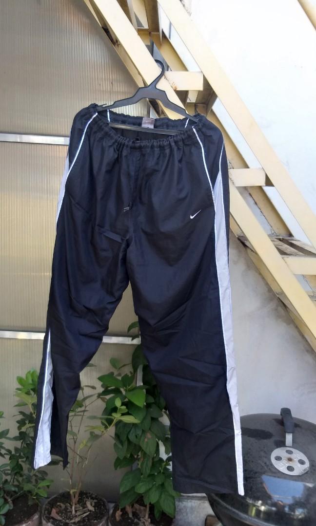 Nike Track Pants Men XL Black Gray THERMA-FIT Fleece 32