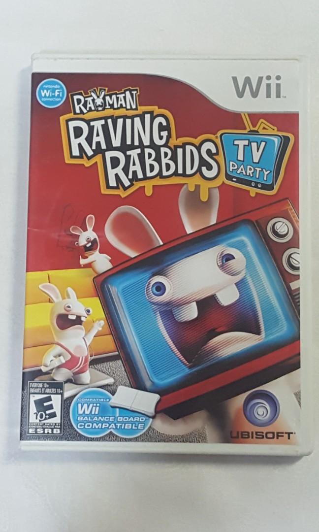 Nintendo Wii Rayman Raving Rabbids TV Party, Video Gaming, Video Games ...