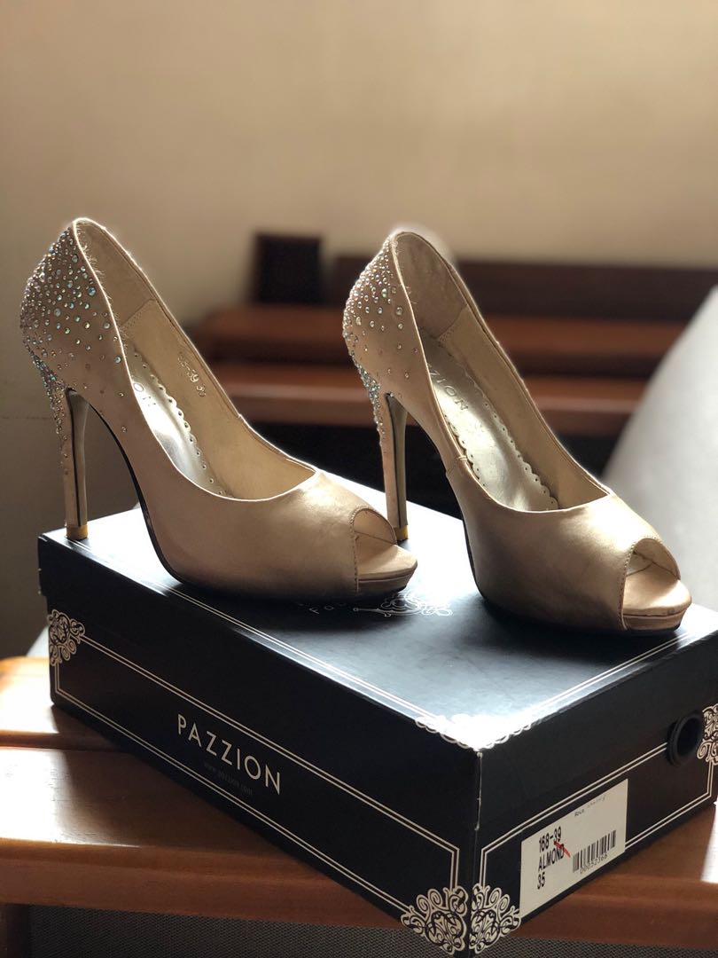 nude diamond heels