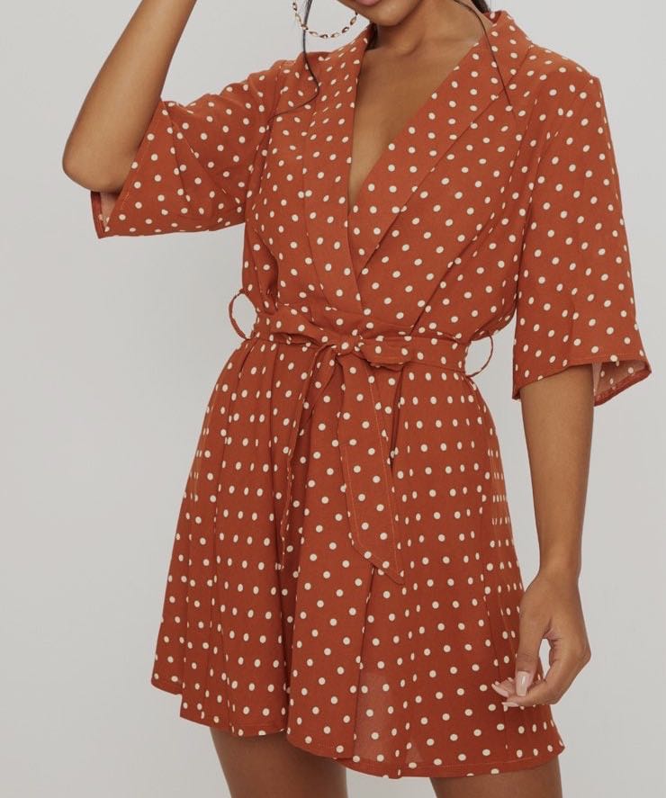 PLT Pretty Little Thing - Polka Dot Dress, Women's Fashion, Clothes ...