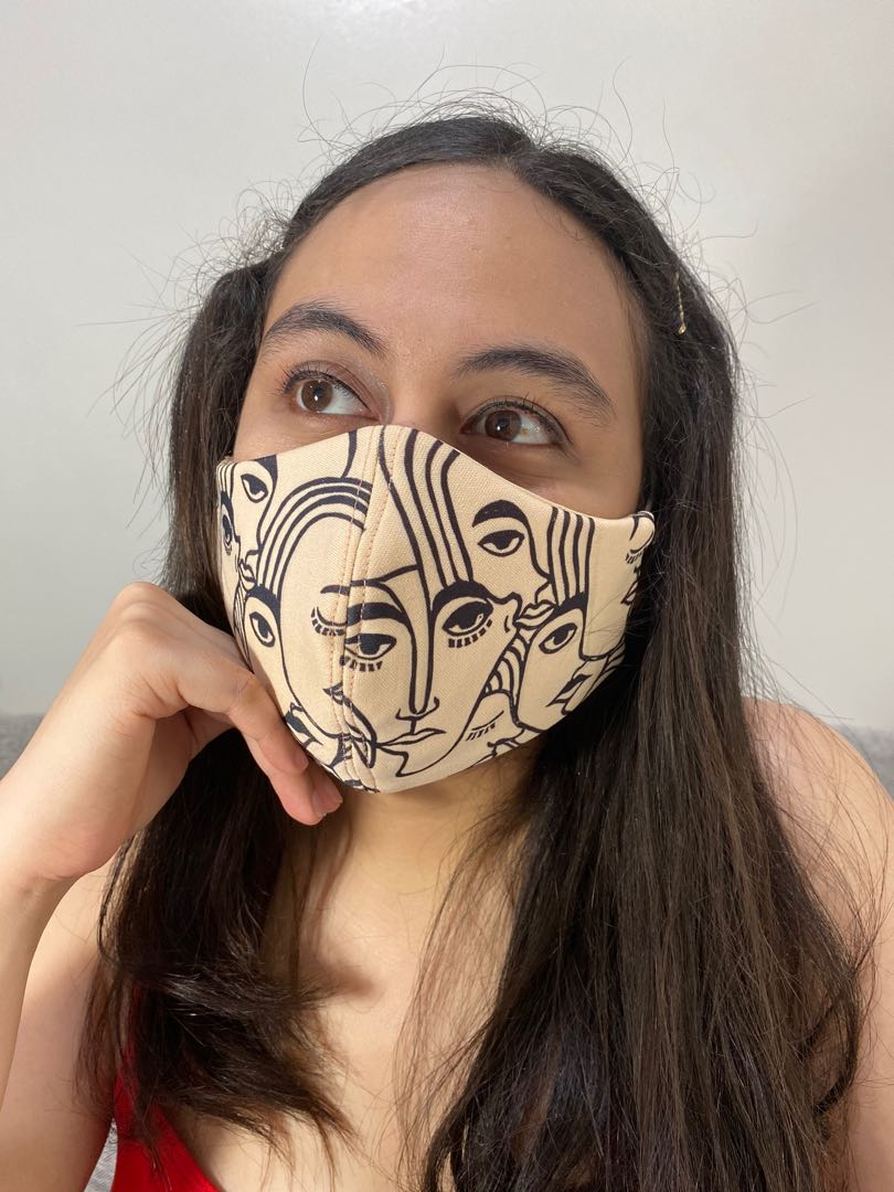 Printed Face Mask, Women's Fashion, Watches & Accessories, Scarves on ...