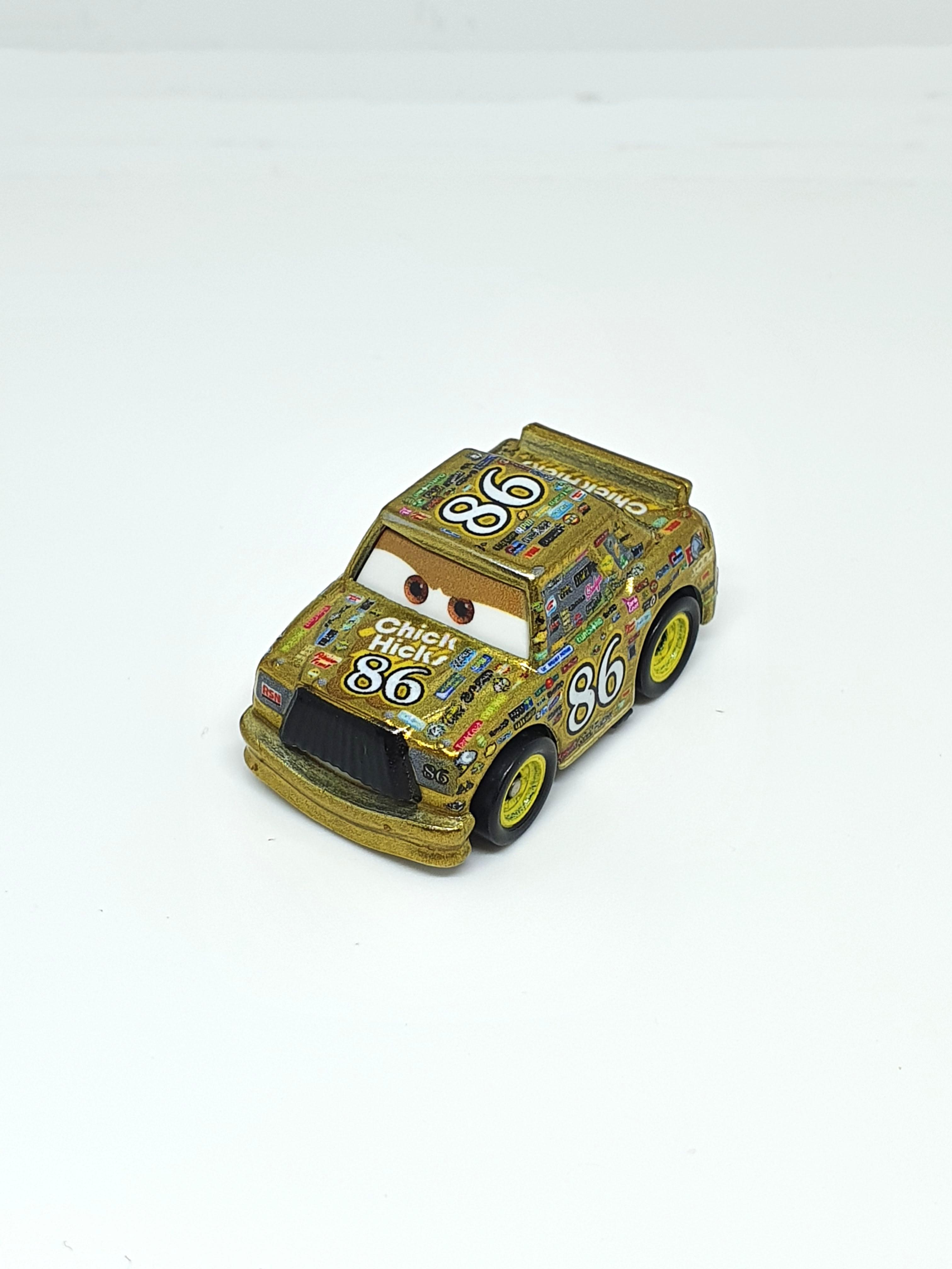 Rare Gold Chick Hicks Cars Mini Racers 10 Pack Hobbies Toys