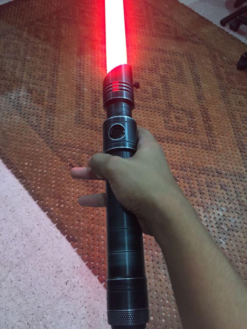 Sabertrio Lightsaber Weathered (RED) (Stunt Saber), Hobbies & Toys, Collectibles & Memorabilia