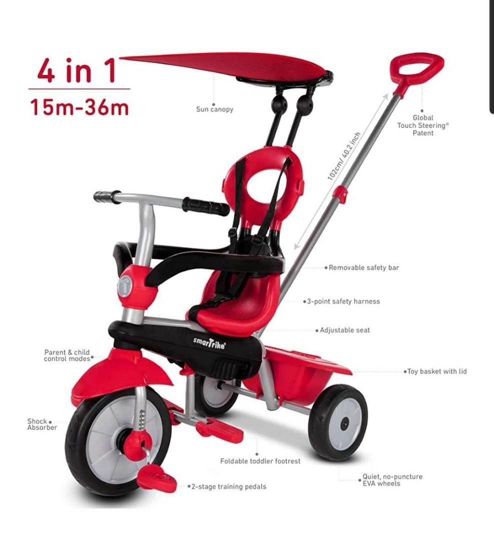 4 in 1 baby tricycle