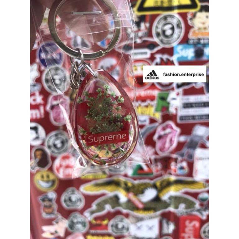 Supreme rose keychain hot sale