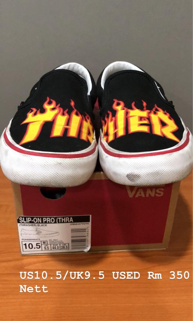 thrasher x vans slip on