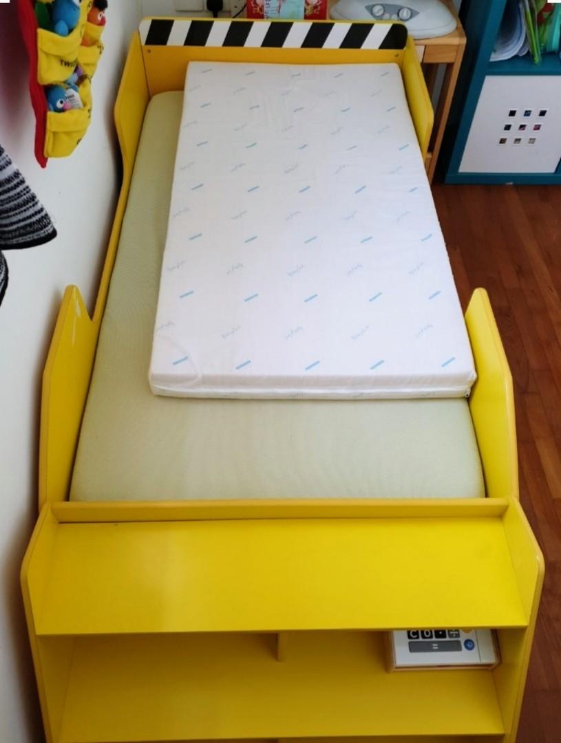 Tonka Toddler Bed with Storage Shelf, Babies & Kids, Baby Nursery