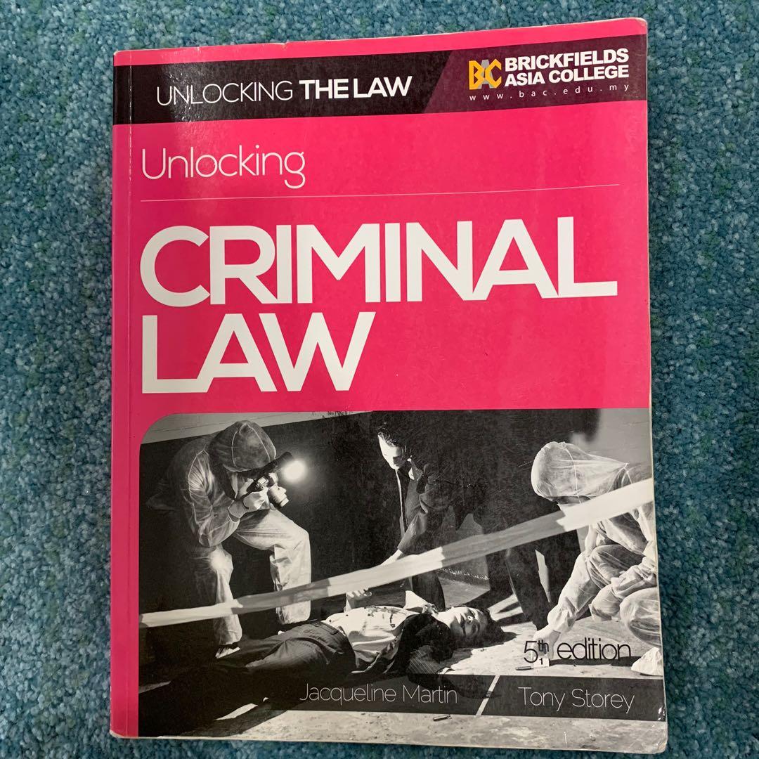 Unlocking Criminal Law 5th Edition Textbooks On Carousell