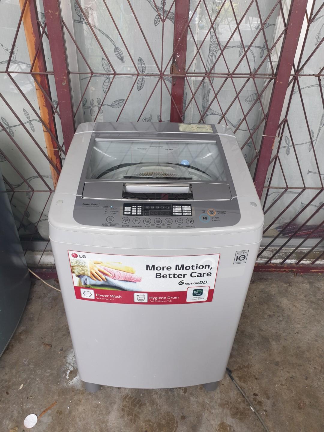 Used Lg Dd Inverter Washer 10 0kg Washing Machine Mesin Basuh Fully Automatic Stainless Steel Drum In Good Condition Kitchen Appliances On Carousell