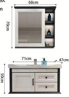 Vanity (Toilet/restroom) Cabinet -include sink and mirror