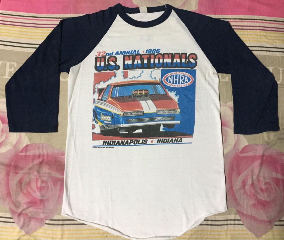 Deadstock NHRA 1985 Indianapolis US Nationals T-Shirt M 80's