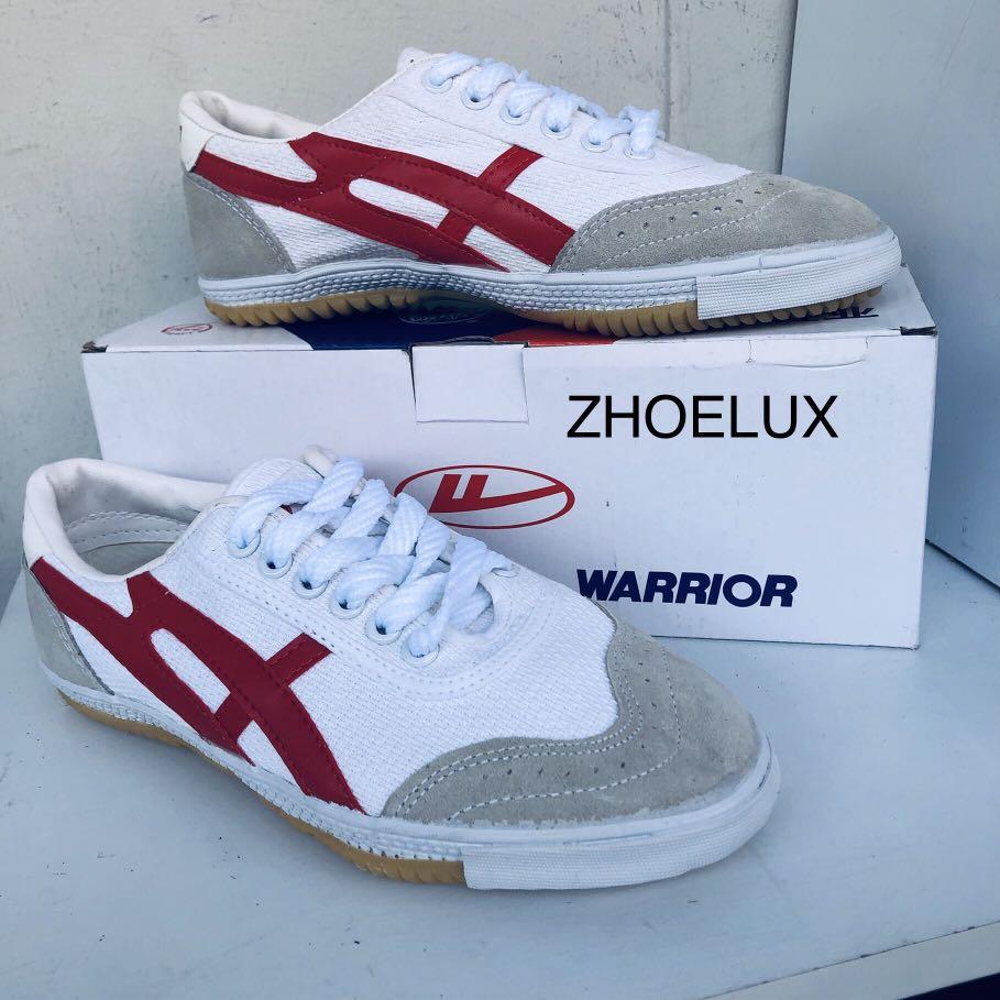 Warriors School Shoes White Red Stripe Shoes Sneakers White School Shoes Brand New Ready Stock