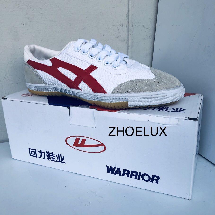 Warriors School Shoes White Red Stripe Shoes Sneakers White School Shoes Brand New Ready Stock
