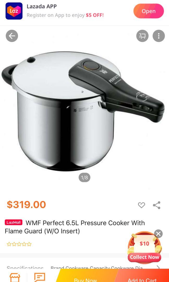 WMF Perfect 6.5L pressure cooker with flame guard function TV Home Appliances Kitchen Appliances Cookers on Carousell