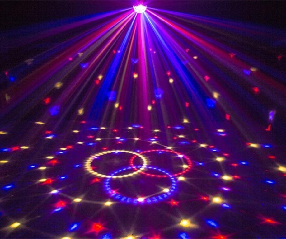 Wonsung RGB Sound-Activated Disco Ball Party Lights for DJ Bar Karaoke Xmas  New Year Show