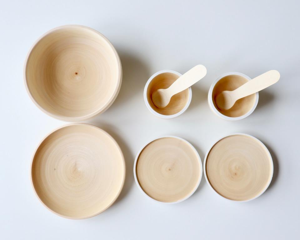 wooden play plates