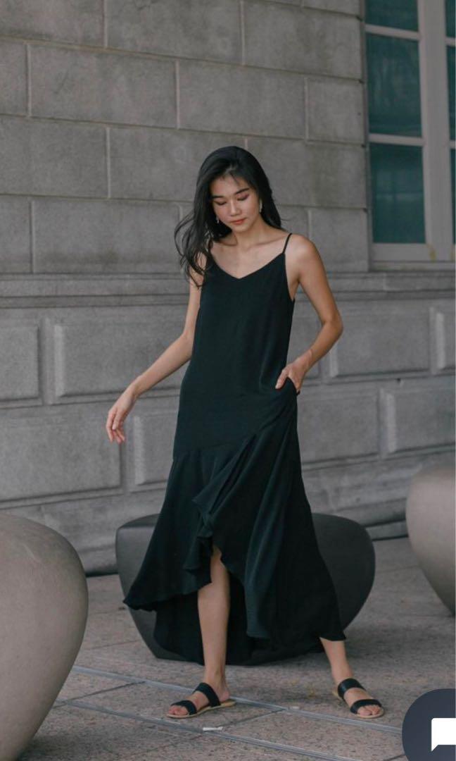 YHF easy breezy maxi dress in black 
