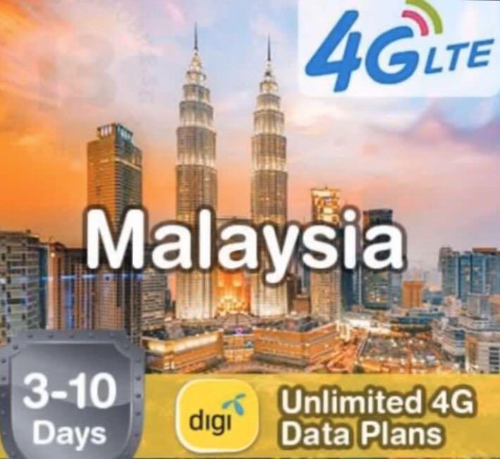 3 in 1 Malaysian Sim Card Digi Unlimited DATA Unlimited ...
