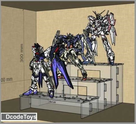 3 Layer Acrylic Toys Display Stand for Multi Functional 1/6 action ...