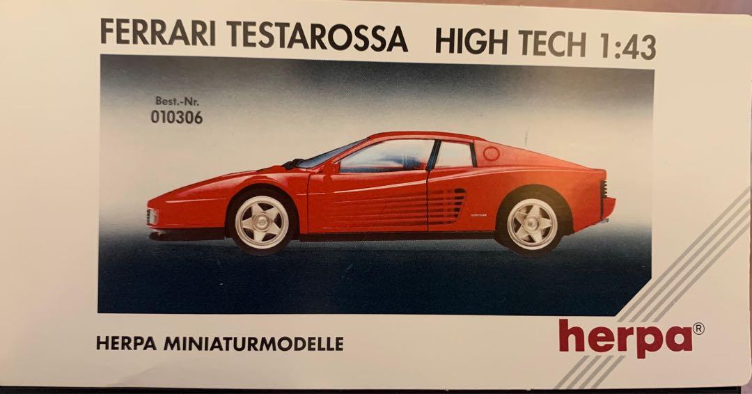 全新德國製Herpa 1:43 Ferrari Testarossa, 興趣及遊戲, 旅行, 旅遊- 旅行必需品及用品- Carousell