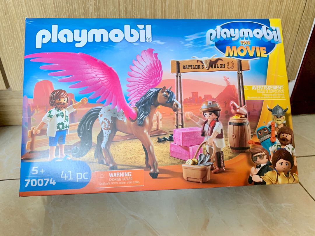 5+,　興趣及遊戲,　Playmobil:　for　Carousell　MOVIE　THE　Marla　70074　Flying　Children　Del　with　Horse　遊戲類-　Ages　玩具　♥️　and