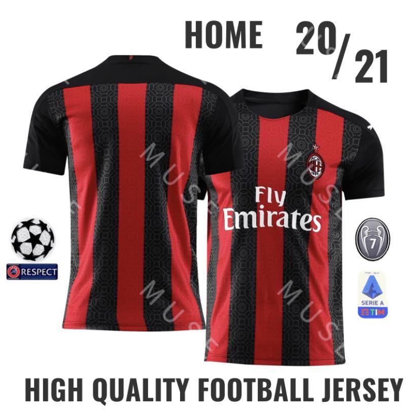Ac Milan 20 21 Jersey Sports Sports Apparel On Carousell