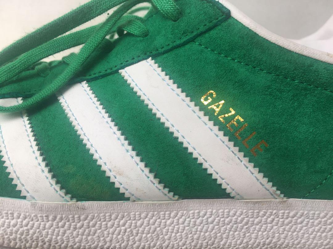 green suede adidas sneakers