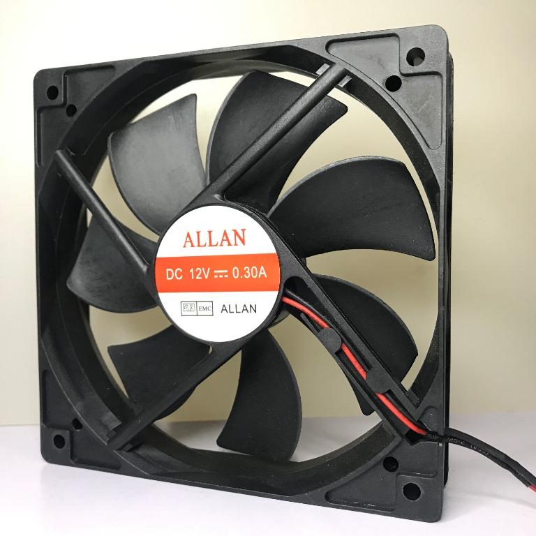 ALLAN EXHAUST/COOLING FAN 12VOLTS (ASSORTED COLOR), DC 0.30A , 120MM
