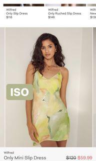 Aritzia Wilfred only mini slip dress