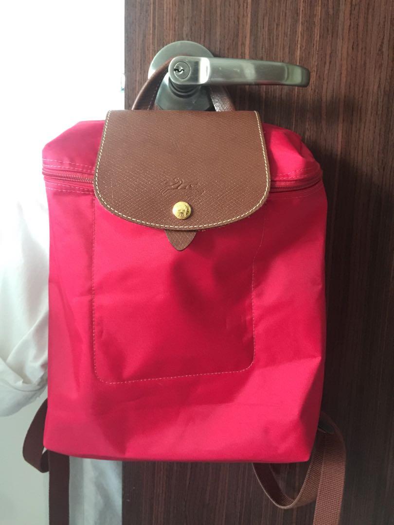 longchamp backpack red