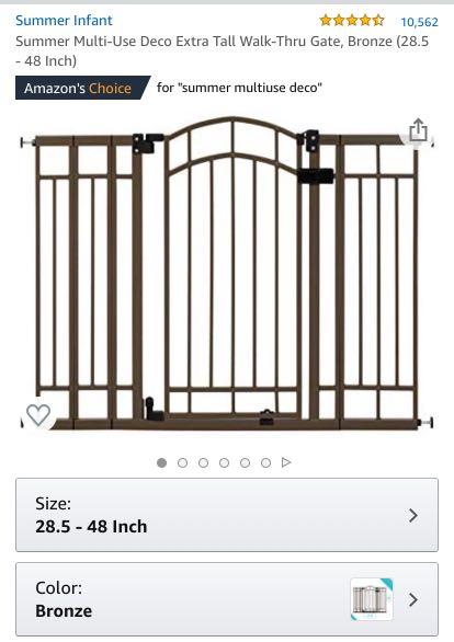 Summer infant multi use outlet bronze deco gate instructions