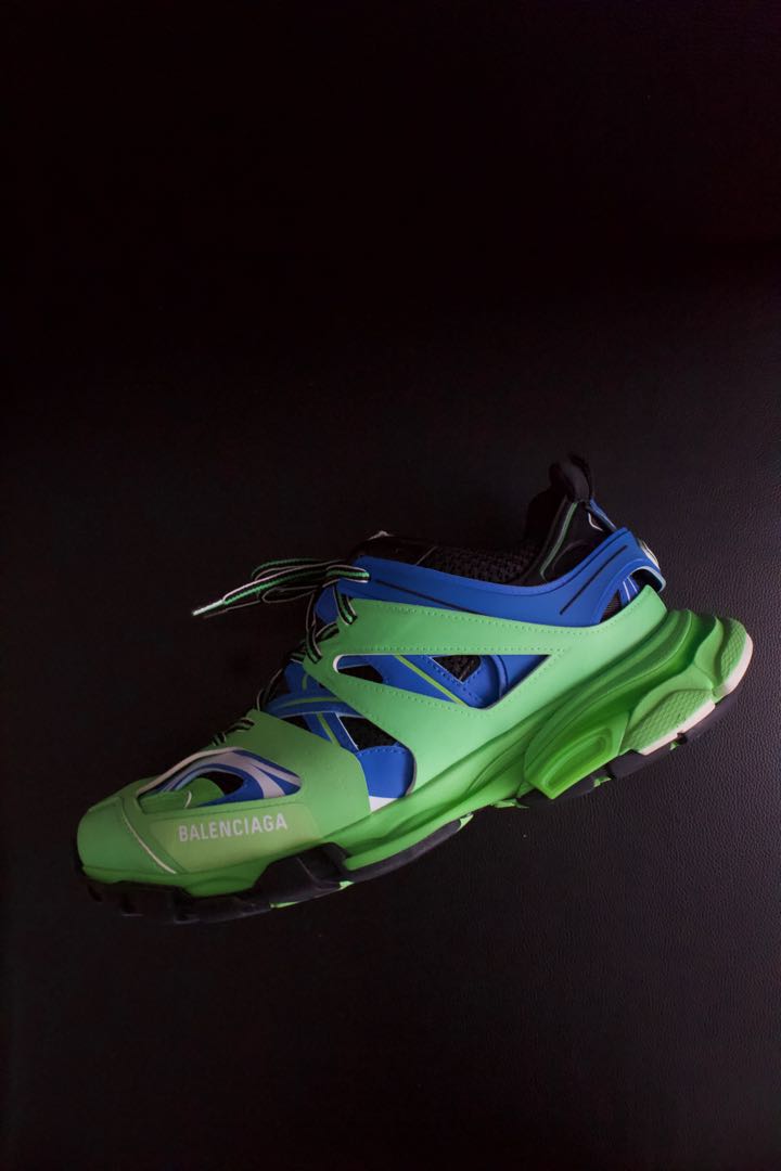balenciaga track blue green