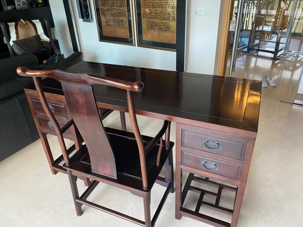 Beautiful Chinese Study Table & Chair, Furniture & Home Living ...