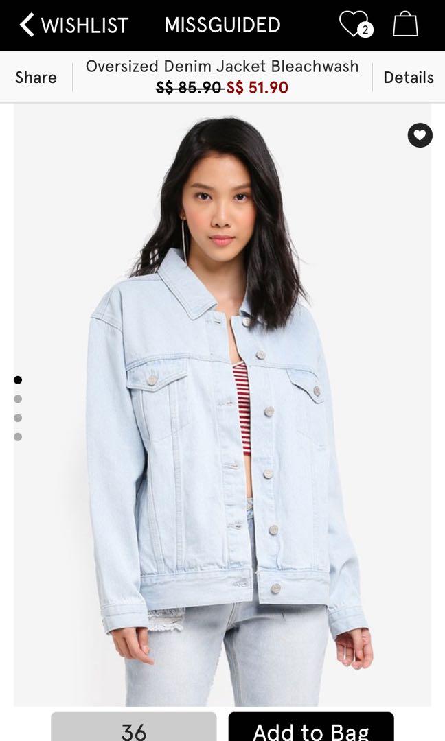 Missguided jean jacket top