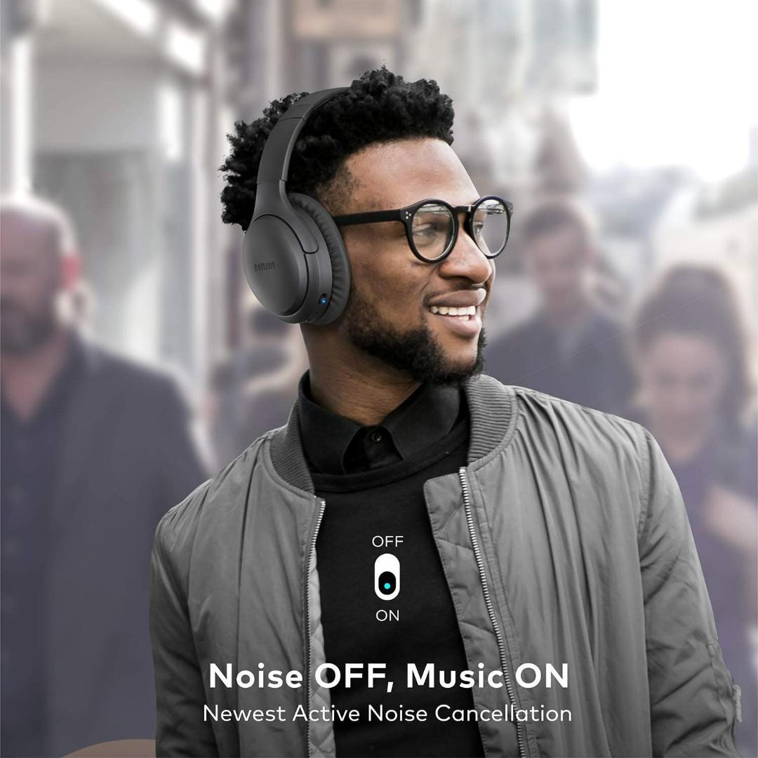 Boltune BH 010 2020 Upgrade ANC Bluetooth 5.0 Over Ear Wireless Headphones with Mic Deep Bass Comfortable Protein Earpads 30H Playtime for Travel Work TV PC Cellphone SPACE GREY Audio Headphones Heads...
