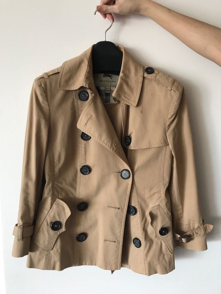 Burberry Cropped Trench Coat, Women's 