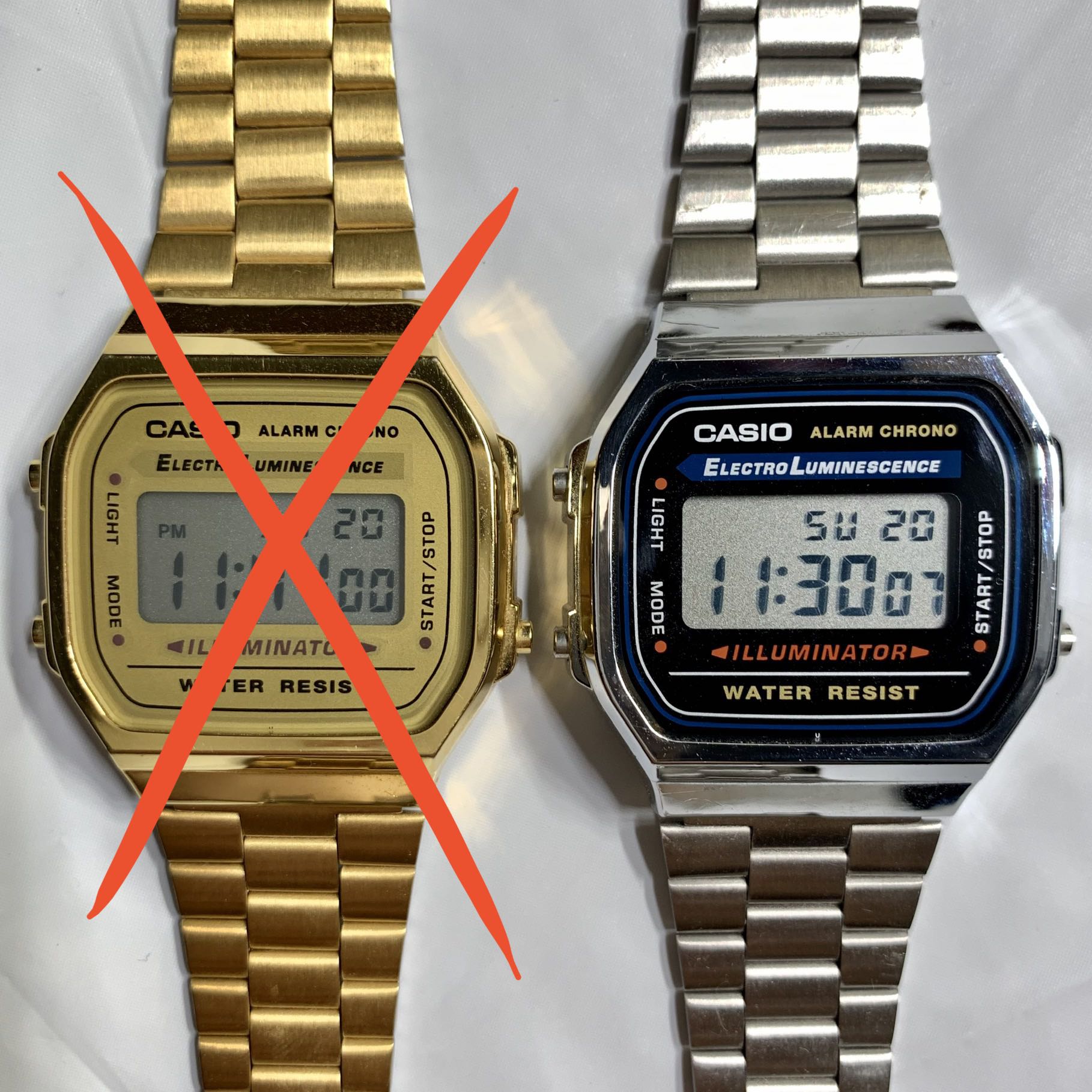 Casio gold silver watch sale