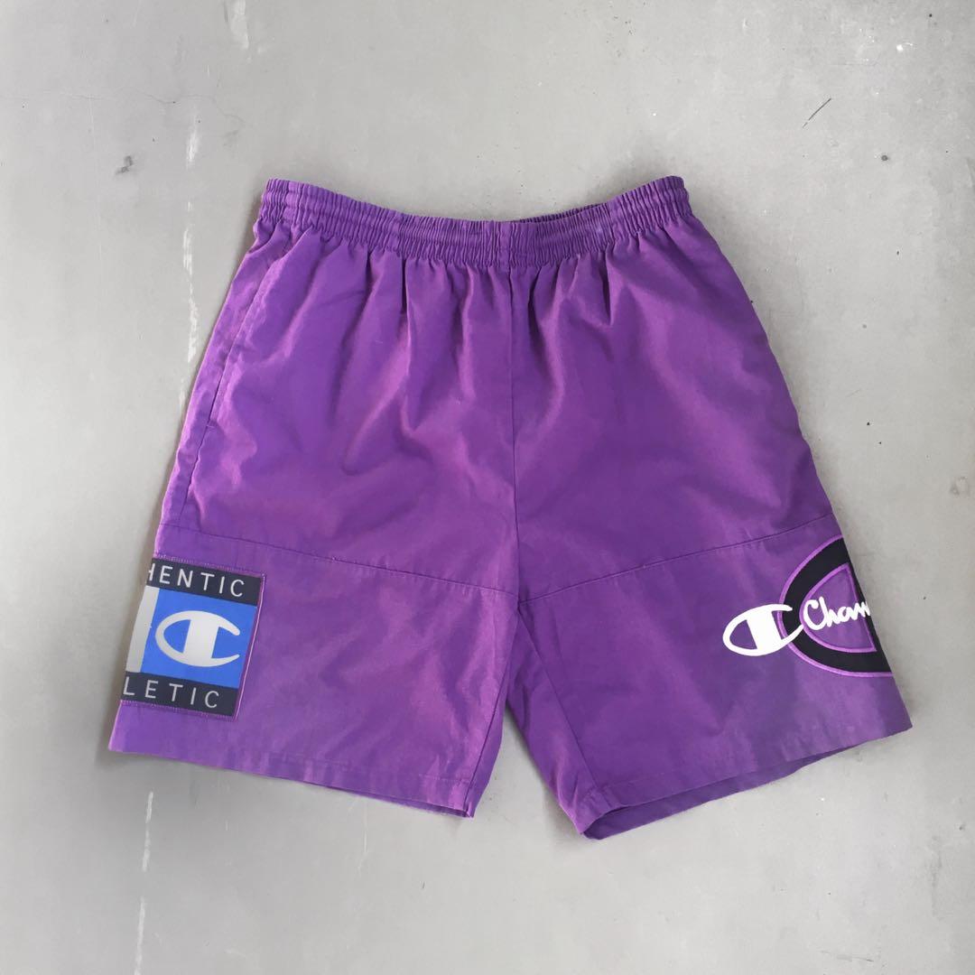 champion big logo shorts
