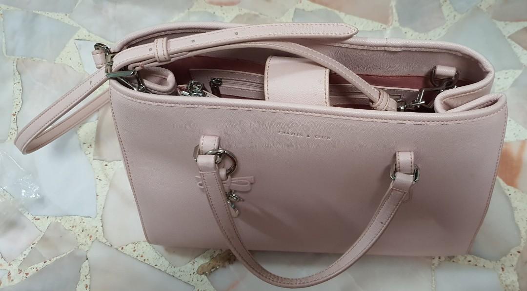 Charles Keith Bow Detail Tote Bag Women s Fashion Bags